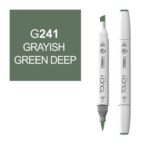 Маркер спиртовой BRUSH Touch Twin цв. G241 глубокий серо-синий