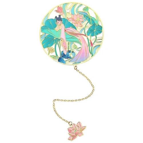 Закладка для книг с подвеской "Фея лотосов" (латунь)