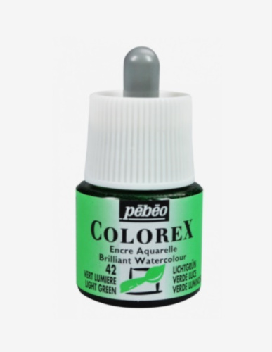 Чернила акварельные Pebeo "Colorex" 45 мл №42 Зеленый светлый