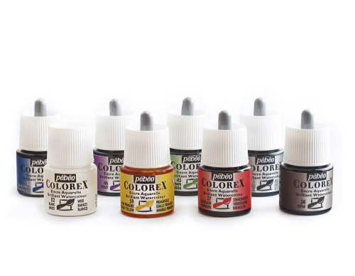 Акварельные чернила Pebeo "Colorex" 45 мл., классические цвета