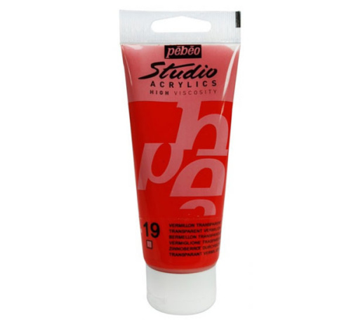 Акрил Pebeo "Studio" 100 мл Вермилион транспарентный