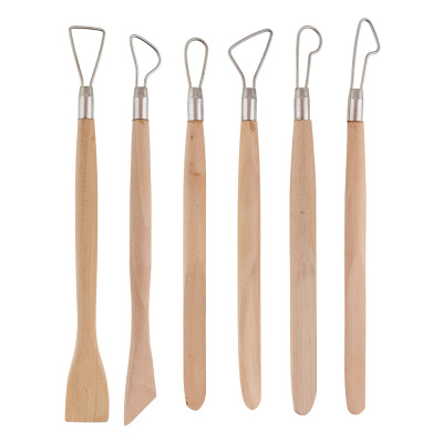 Набор стеков скульптурных с петлей VISTA-ARTISTA Sculpt 6 шт, дерево+нержав.сталь