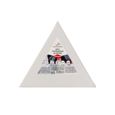 Холст грунтованный на картоне VISTA-ARTISTA 20х17,3 см, треугольный, 280 г, 100% хлопок, среднезерни