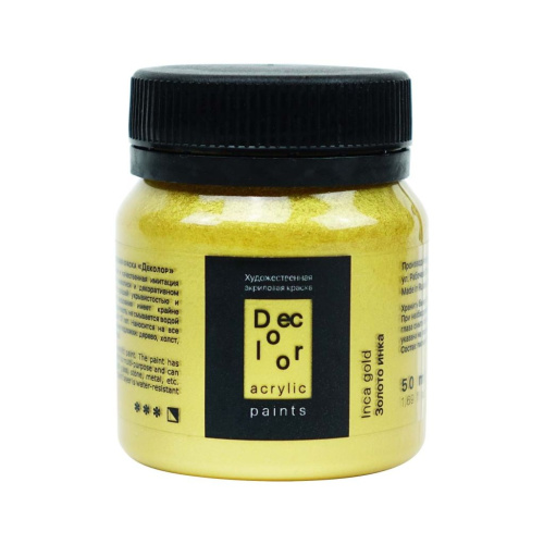 Акрил ТАИР "Деколор" 50 мл, Золото Инка