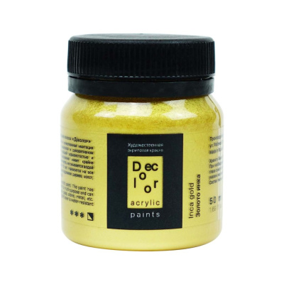 Акрил ТАИР "Деколор" 50 мл, Золото Инка