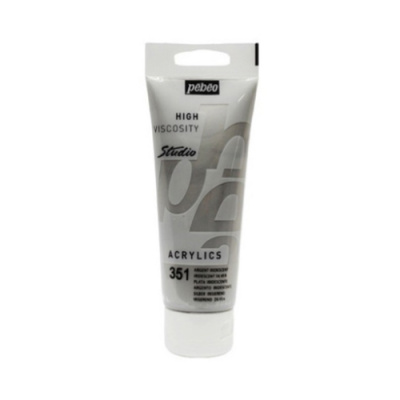 Акрил Pebeo "Studio" 100 мл иридисцентный Серебро