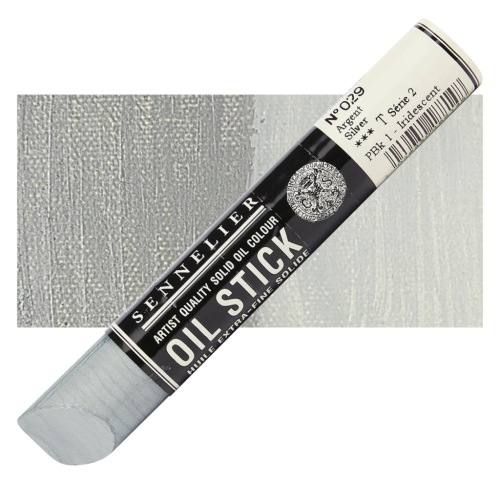 Масляная краска в форме пастели Sennelier "Oil Stick", средняя, серебро
