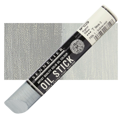 Масляная краска в форме пастели Sennelier "Oil Stick", средняя, серебро