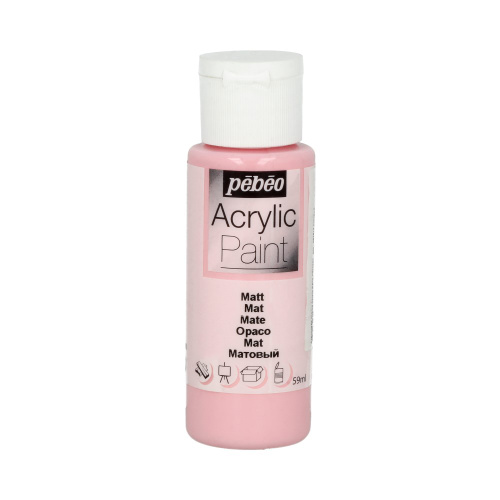 Акрил для декора Pebeo "Acrylic Paint" 59 мл, матовый, розовый