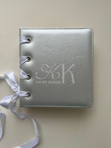 Альбом для фото и выкрасок Languo, 16х14,5х4,5 см, серебро