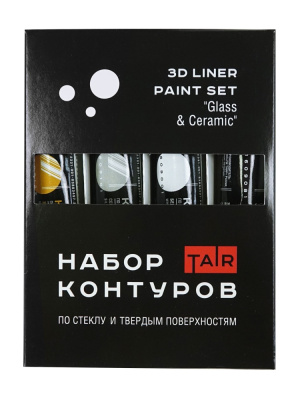 Набор акриловых контуров по стеклу Таир "Базовый", 4х20 мл