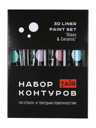 Набор акриловых контуров по стеклу Таир "Пастельный", 4х20 мл