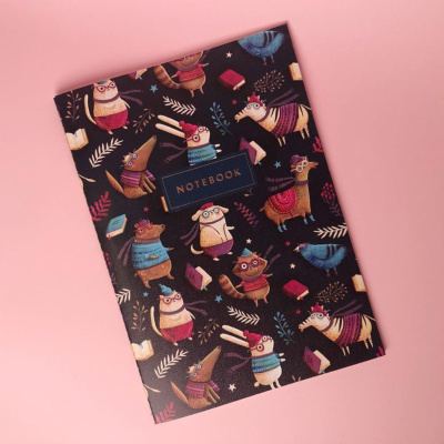 Тетрадь нелинованная Readers А5 24 л 90 г, скругленные края, бумага слоновая кость, сшивка