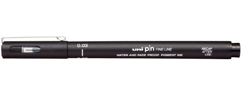 Линер UNI PIN003-200 (S) 0,03 мм, черный