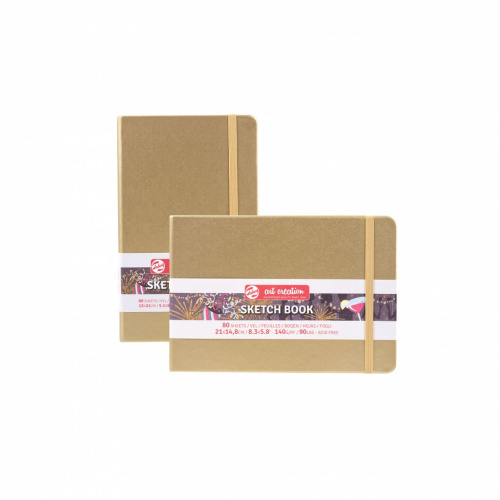 Блокнот для зарисовок Art Creation 80 л 140 г, твердая обложка, белое золото