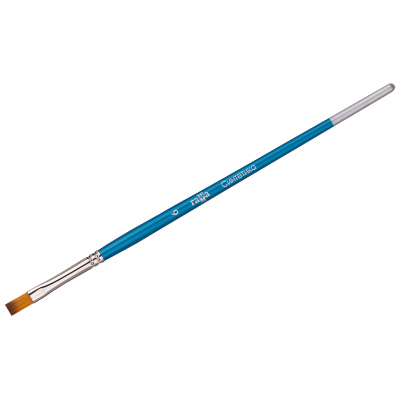 Кисть синтетика №6 плоская Гамма короткая ручка