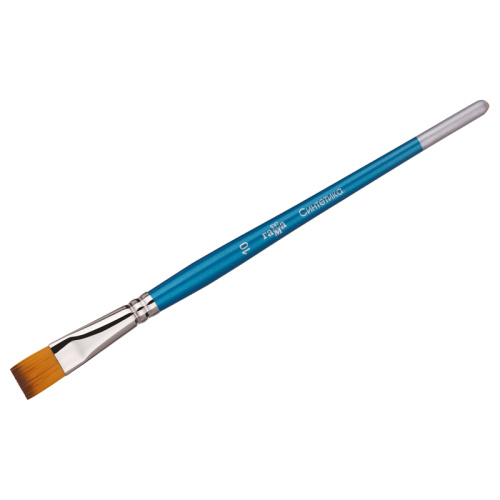 Кисть синтетика №10 плоская Гамма короткая ручка