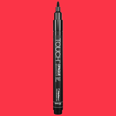 Маркер акриловый TOUCH "Opaque" наконечник тонкий, цвет красный