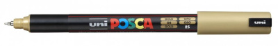 Маркер UNI "POSCA" PC-1MR, 0,7 мм, наконечник игольчатый, цвет золотой