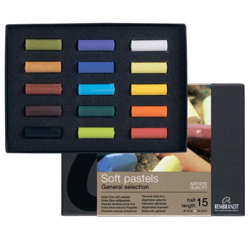 Набор сухой пастели Talens "Rembrandt" Основной 15 цв, в картонной коробке