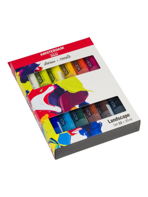 Набор акрила Talens "Amsterdam" 12 цв*20 мл, пейзаж