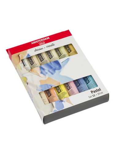 Набор акрила Talens "Amsterdam" 12 цв*20 мл, пастельные оттенки