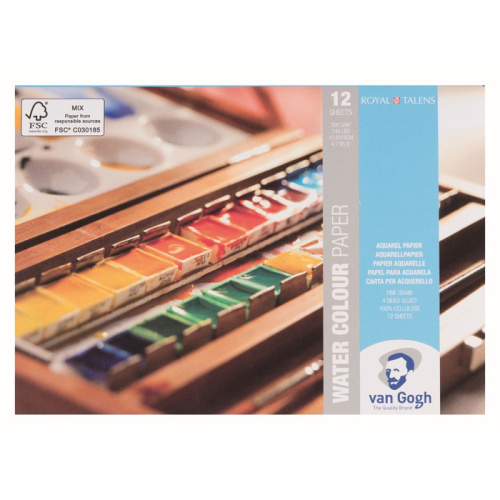 Альбом-склейка для акварели Talens "Van Gogh" Fin 10,5х15 см 12 л 300 г