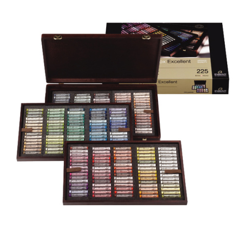 Набор сухой пастели Talens "Rembrandt" 225 цв, в деревянном ящике