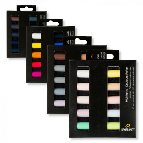 Набор сухой пастели Talens "Rembrandt" 10 цв., разные комплекты