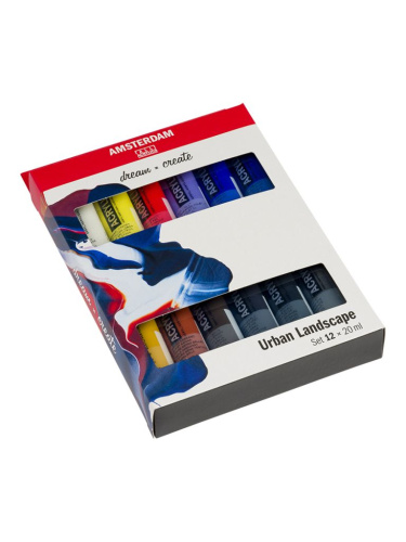 Набор акрила Talens "Amsterdam" 12 цв*20 мл, город