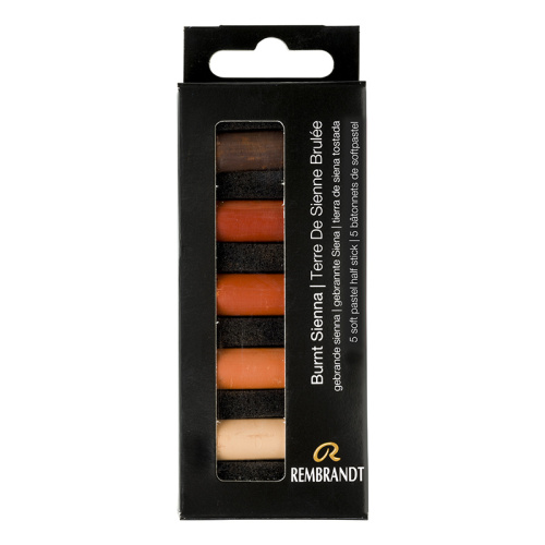 Набор сухой пастели Talens "Rembrandt" Сиена жженая 5 цв, в картонной коробке