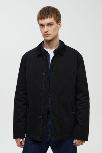 Утепленная куртка с вельветовым воротником