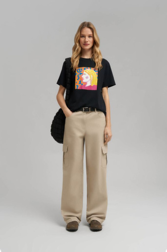 Футболка свободного кроя из хлопкового джерси