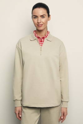 Толстовка из хлопка с отложным воротником