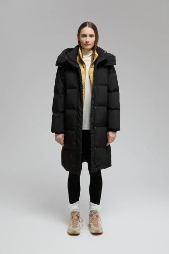 Длинный пуховик с натуральным пухом
