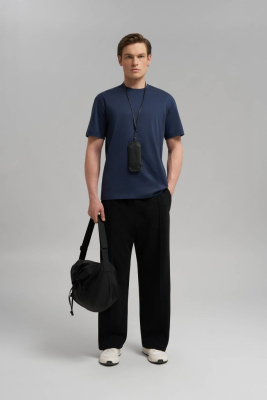 Футболка прямого кроя из мерсеризованного хлопка