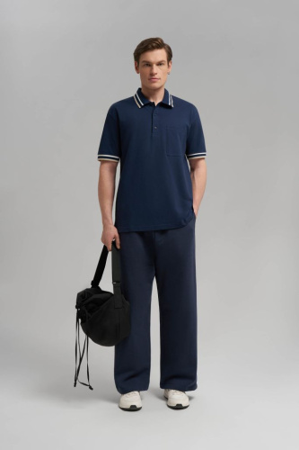 Поло свободного кроя из хлопка пике