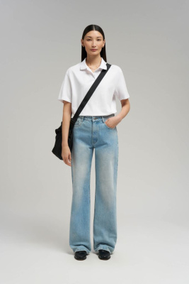 Поло свободного кроя из джерси