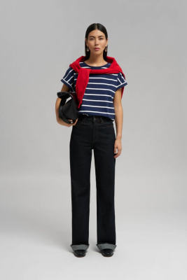 Свободная футболка в полоску из хлопкового джерси