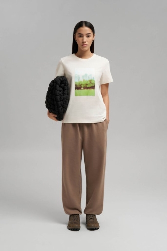 Футболка прямого кроя из джерси