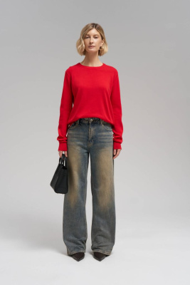 Джемпер полуприлегающего кроя из хлопка