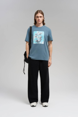 Футболка прямого кроя из хлопкового джерси