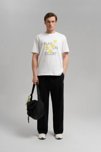 Футболка прямого кроя из джерси