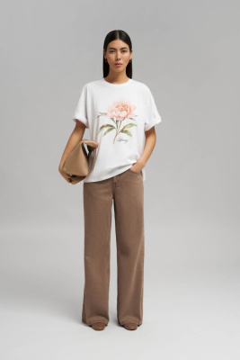 Свободная футболка из хлопкового джерси