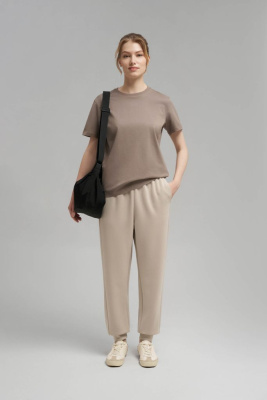 Футболка прямого кроя из мерсеризованного хлопка