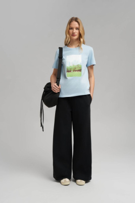 Футболка прямого кроя из джерси