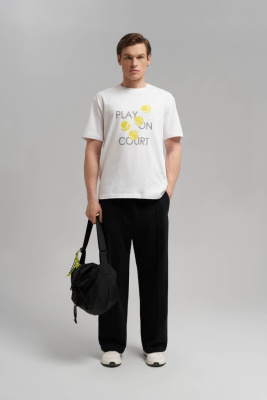 Футболка прямого кроя из джерси