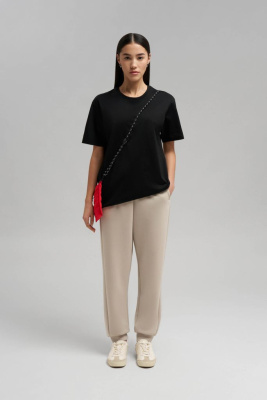 Футболка свободного кроя из мерсеризованного хлопка