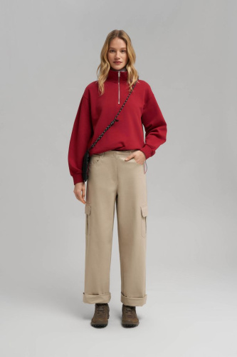 Толстовка свободного кроя из футера