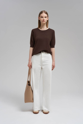 Легкий джемпер с коротким рукавом